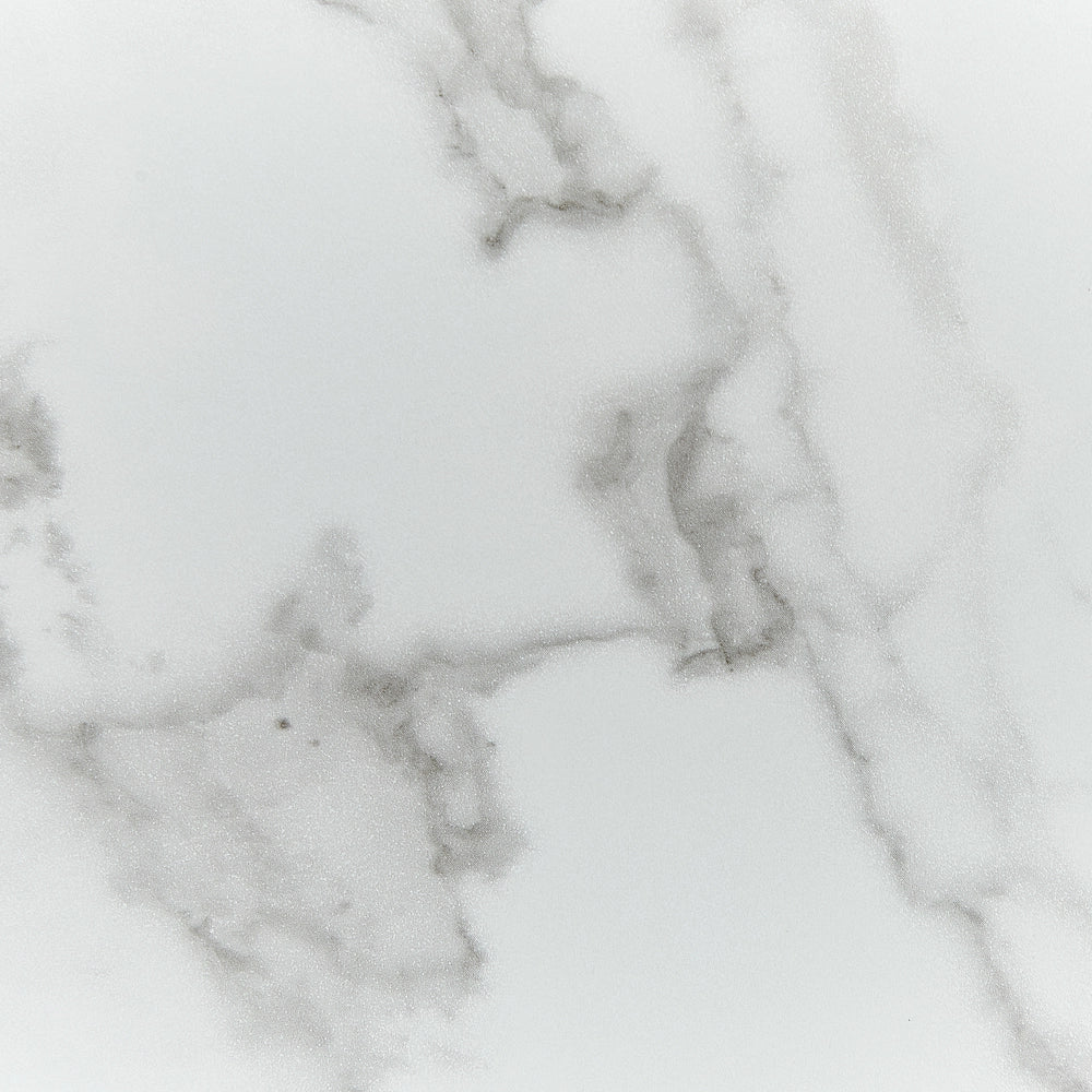 Tavolino Bianco e Vetro Acciaio Nero 77 x 47 cm Rettangolare Piano in Vetro Temperato Effetto Marmo Glam Modern