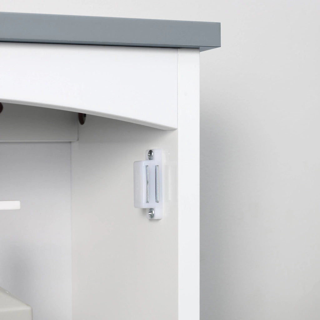 Pensile Bagno 1 Anta 1 Mensola 41x18,5x52 cm in MDF Bianco