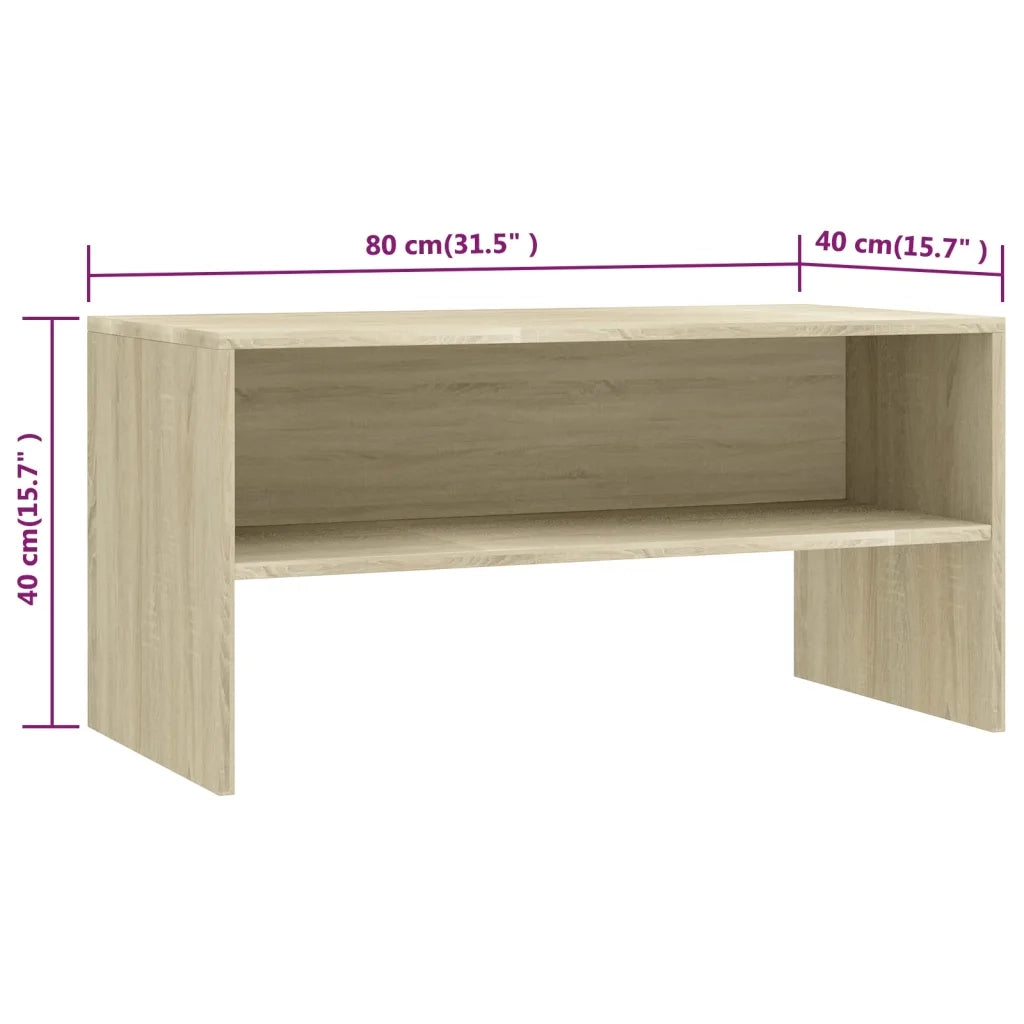 Mobile Porta TV Rovere Sonoma 80x40x40 cm in Legno Multistrato 800057