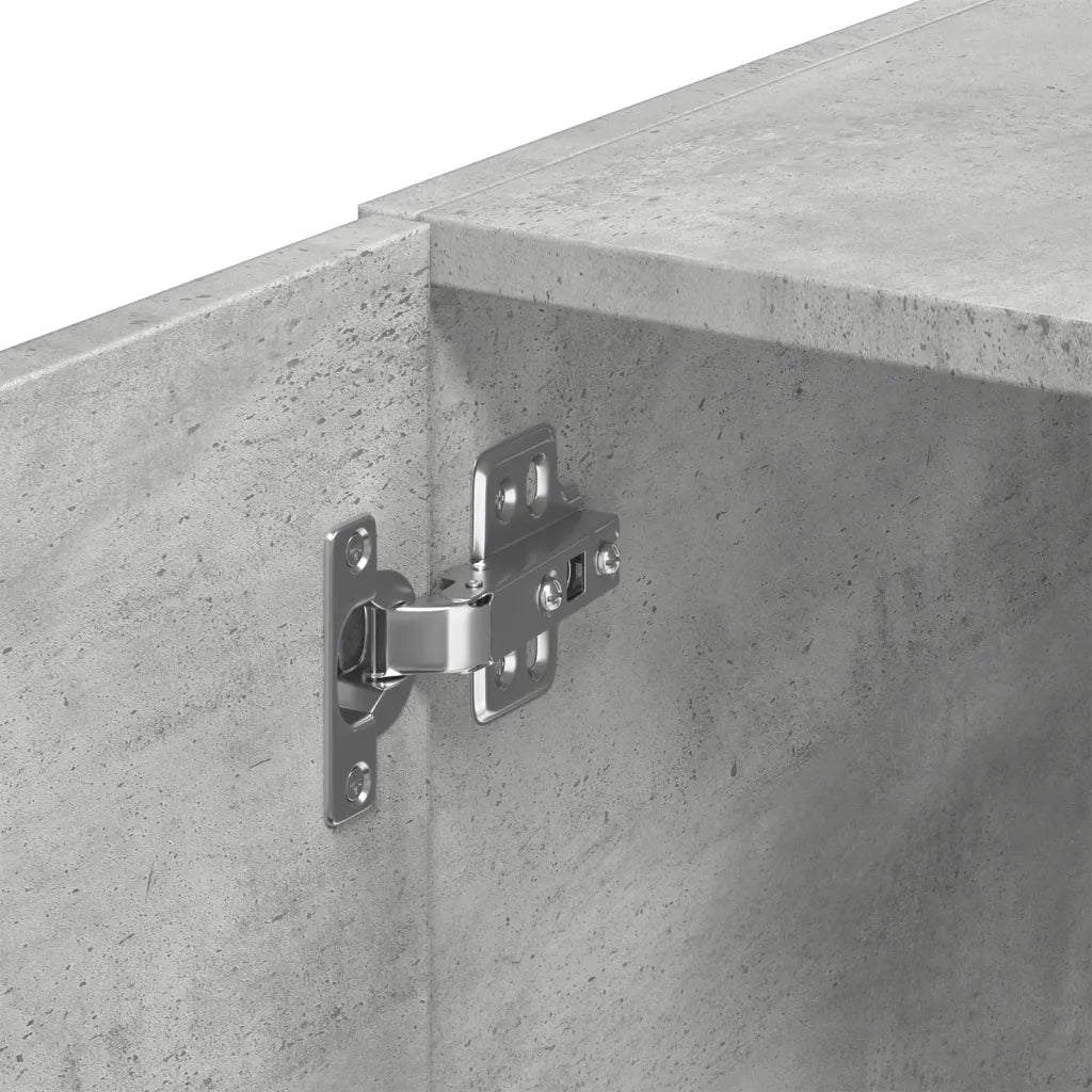 vidaXL Mobile a Parete Grigio Cemento 80x42,5x40 cm Legno Multistrato