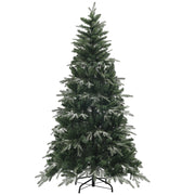 Albero di Natale Innevato con 850 Rami e Design a Sezioni, in Plastica e Acciaio, ?110x180 cm, Verde