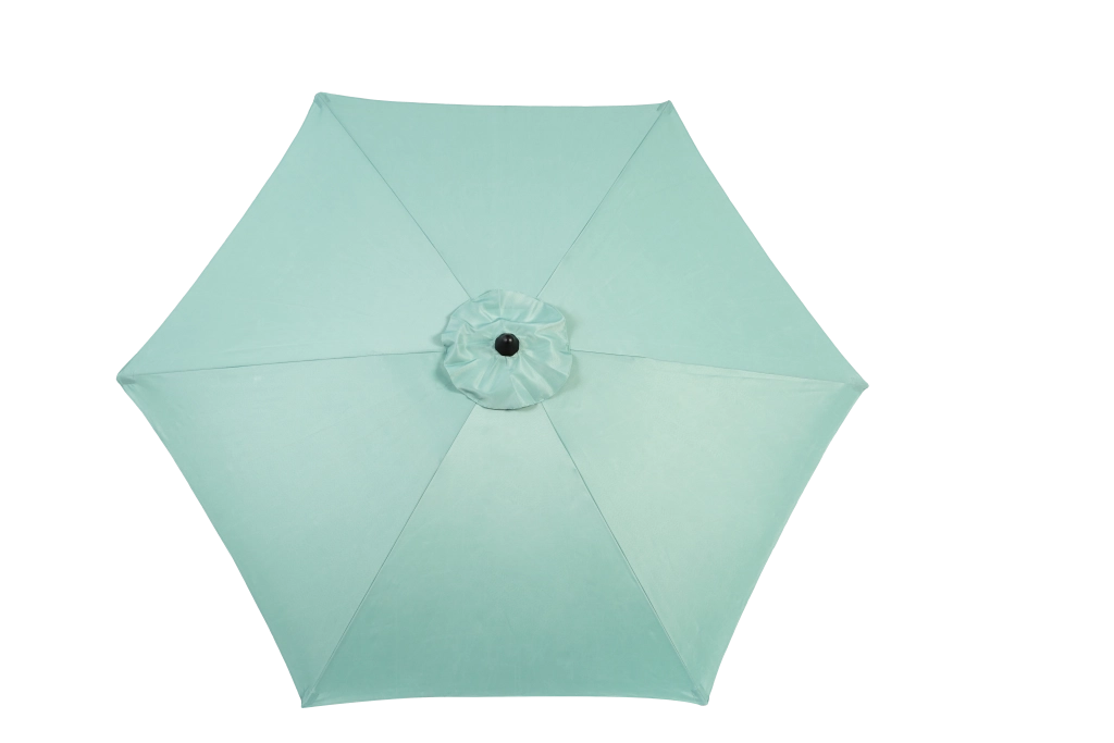 Ombrellone da esterno rettangolare grande, bifacciale, da 2,7 m, con manovella (verde chiaro) (senza base)