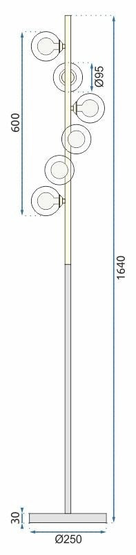 Lampada Da Pavimento APP917-6F