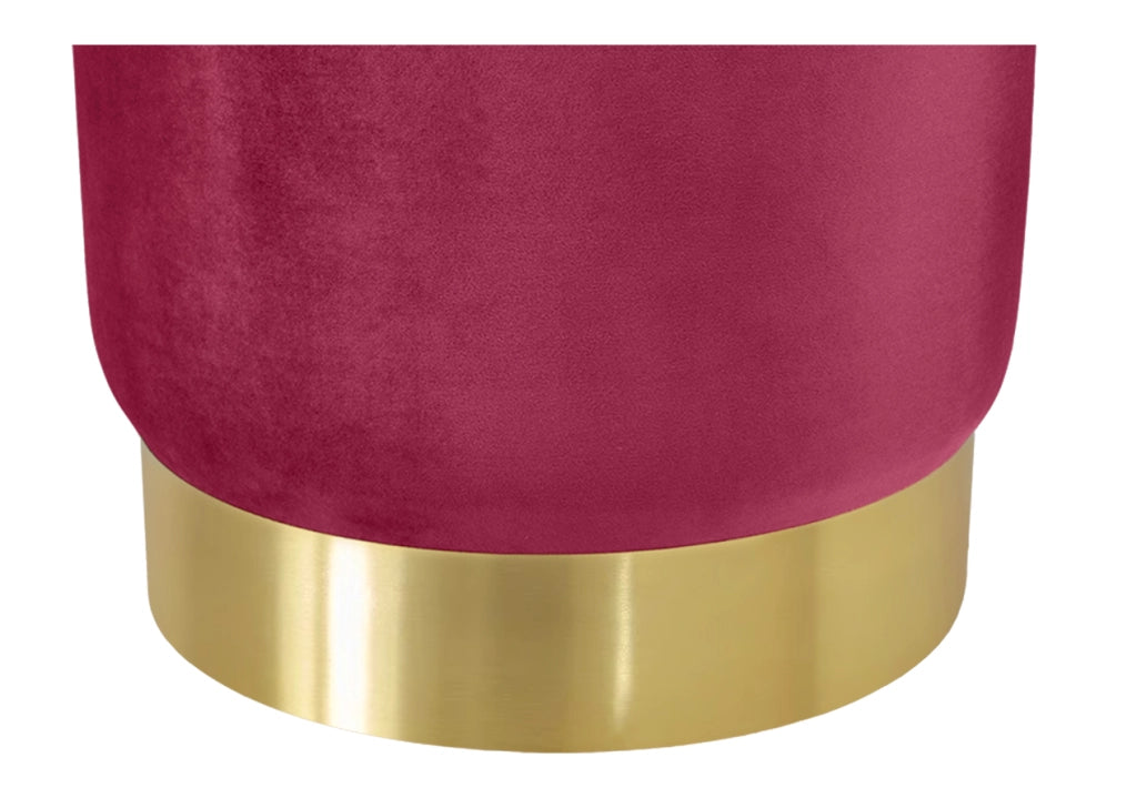 Pouf in velluto bordeaux, poggiapiedi - Zivago - PO21ZIBM