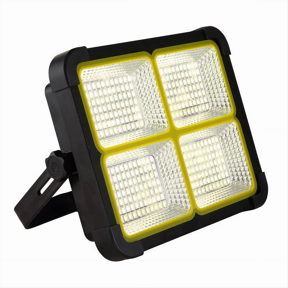 Trade Shop - Faro Proiettore Ricaricabile Pannello Solare 200 W Usb Power Bank Ip65 S18b-200w -