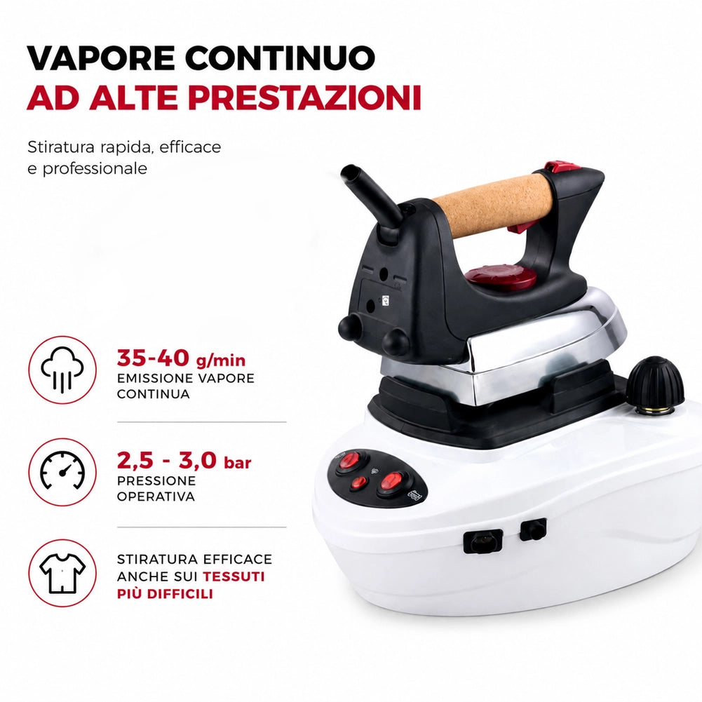 Ferro da Stiro a Caldaia DB8550 Potenza 2000W Capacità Serbatoio 700W 39x14x32cm
