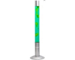 Lampada a Lava con Effetto Rilassante - Lampada Decorativa Verde e Gialla 39,5 cm