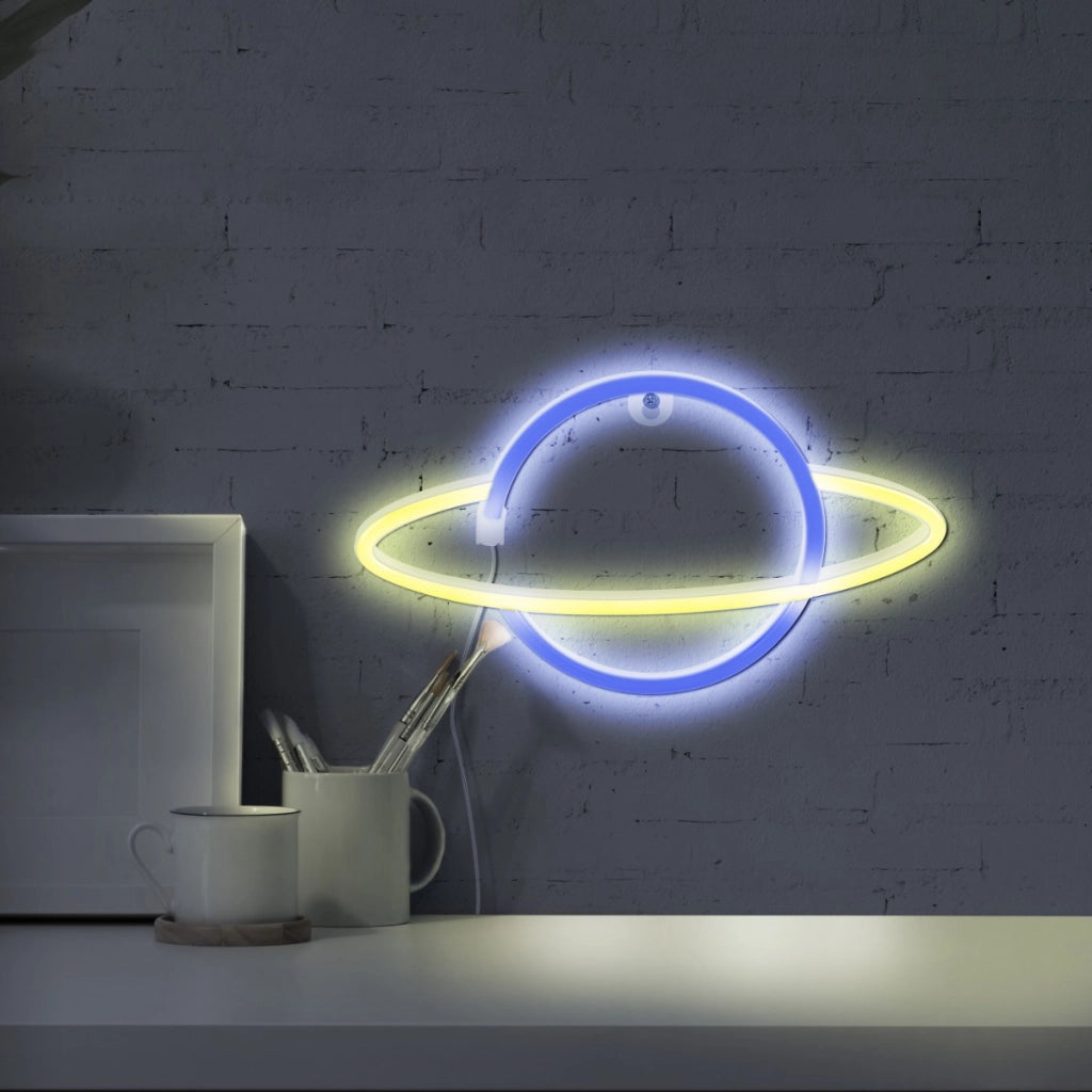 Applique neon bimba Pianeta bianca LED 3W USB/AA Polux