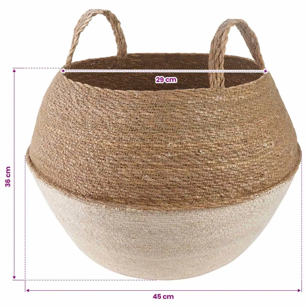 Vaso da fiori con manici 2 pcs Bianco Ø 45 x 36 cm 42012271