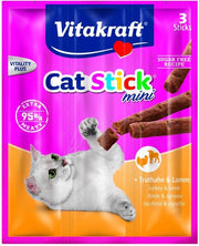 CAT STICK MINI SNACK GATTO 3 X 18 GR TACCHINO E AGNELLO