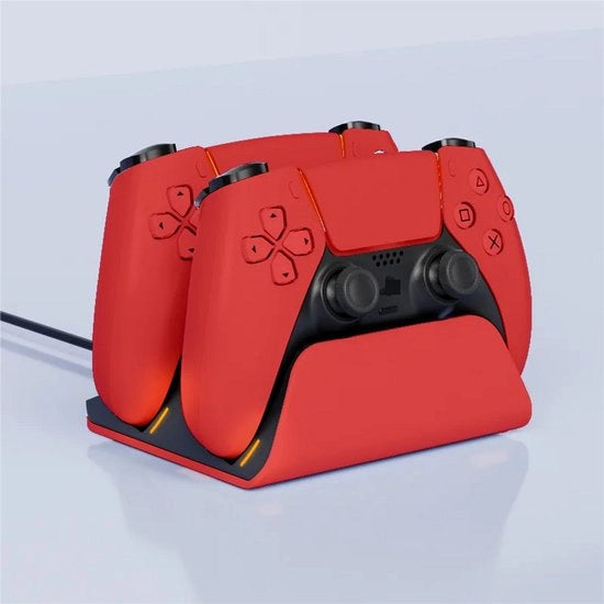 Accessorio per controller PS5, stazione ricarica rapida dual wireless controller, compatibile con PlayStation 5 stazione ricarica accessorio.