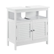 Mobile da bagno sottolavabo mobiletto sottocontenitore 3 superfici portaoggetti 60 x 60 x 30 cm MDF laccato bianco 03_0000780