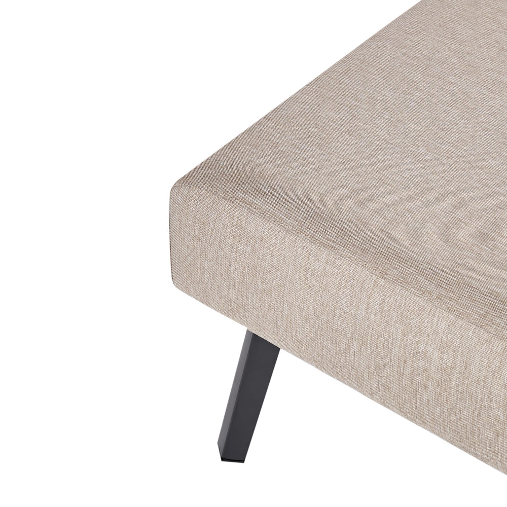 Set di 4 posti a sedere in tessuto beige Struttura in alluminio Mobili da giardino alla moda