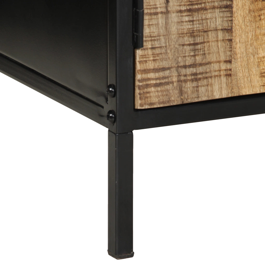 Comodino 50x30x45 cm Legno Massello di Mango Grezzo