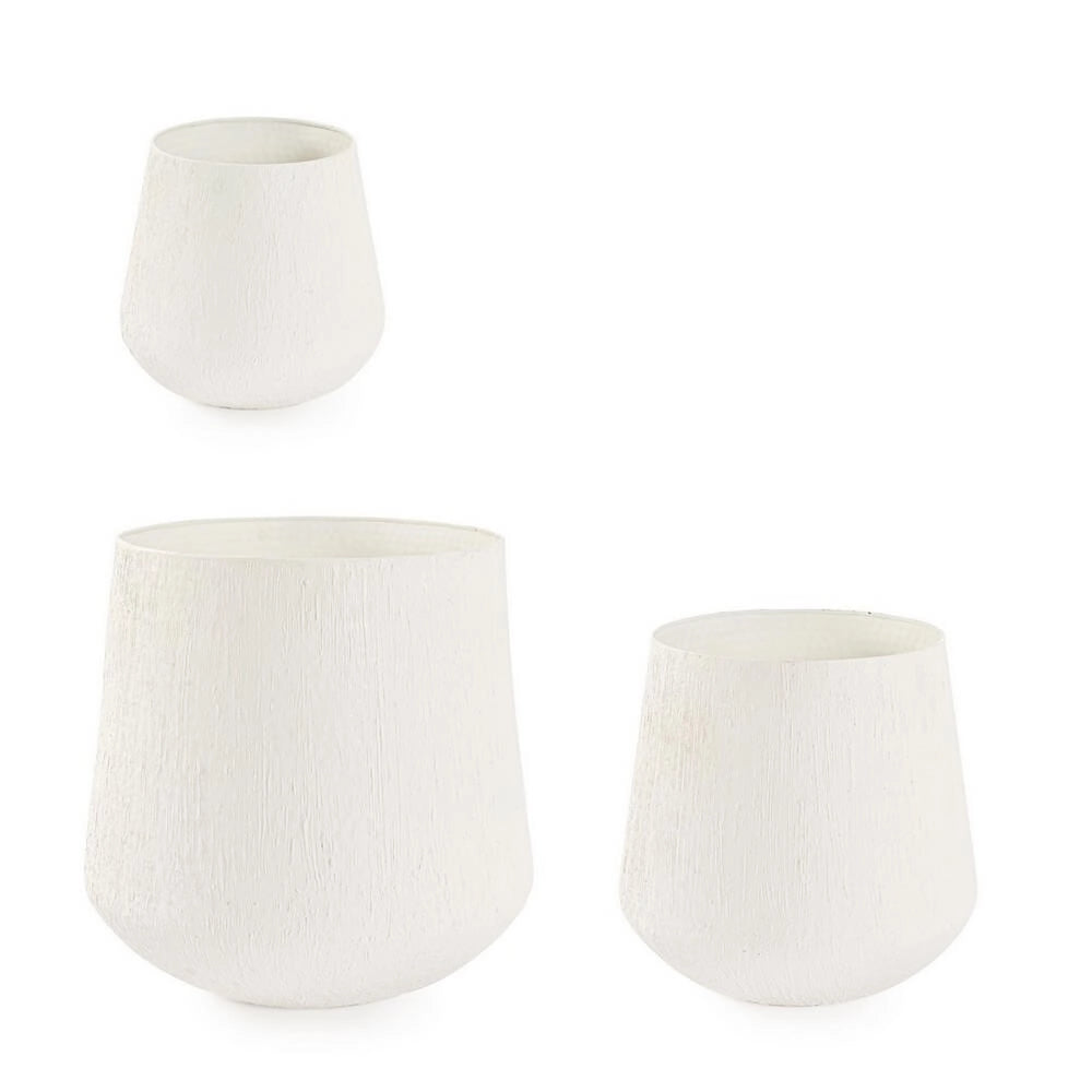 Set di 3 Porta Vaso in Metallo con Finitura Smaltata Opaca - FRESH