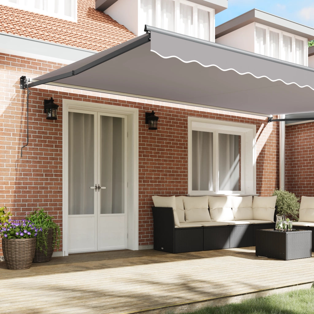 Tenda Retrattile Automatica Grigia 500x300 cm
