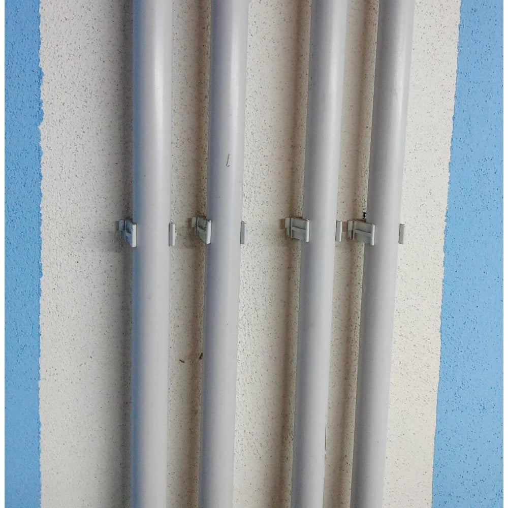 Supporto a scatto da 25mm - 20pz clips fissa tubo colore grigio per fissaggi a parete e soffitto