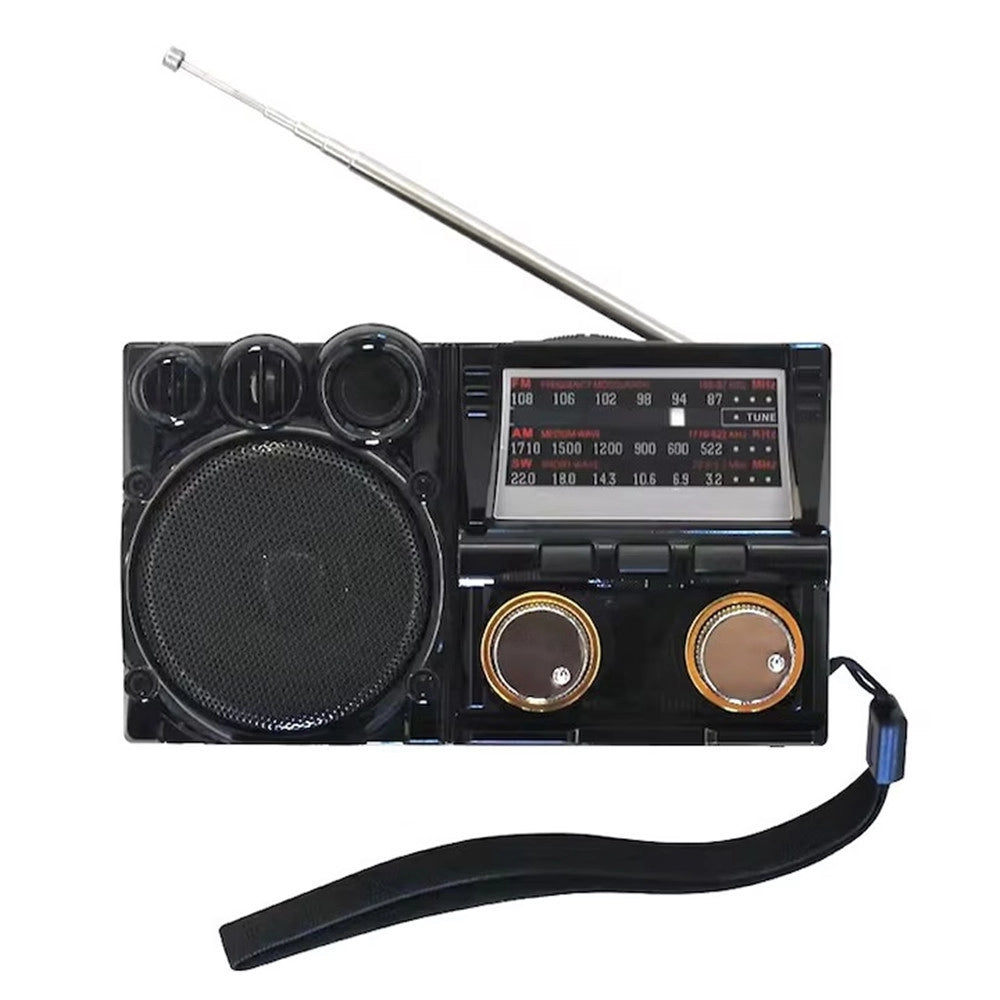 Trade Shop - Radio Portatile Multifunzione Retrò A Batteria Bande Fm Am Sw Analogica Q-sy621 -