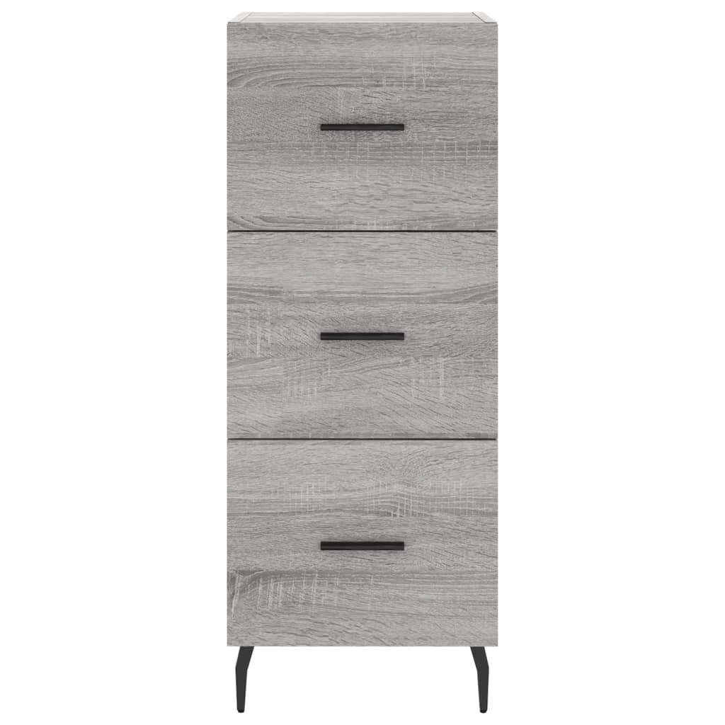 Buffet credenza cassettiera armadio mobile contenitore organizer cucina soggiorno salotto rovere Sonoma alto 34,5 x 34 x 180 cm legno ingegnerizzato grigio 02_0035239