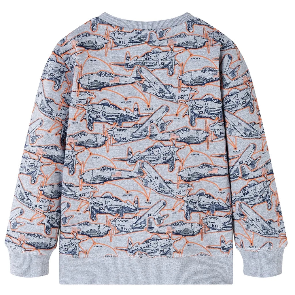 Felpa per Bambini Grigio Mélange 128 13167