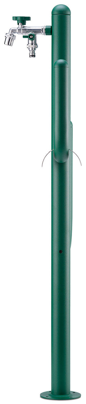Fontana a Colonna Rubinetto Doppio in Ottone e Porta Tubo Arizona Belfer 42/ARZ Verde