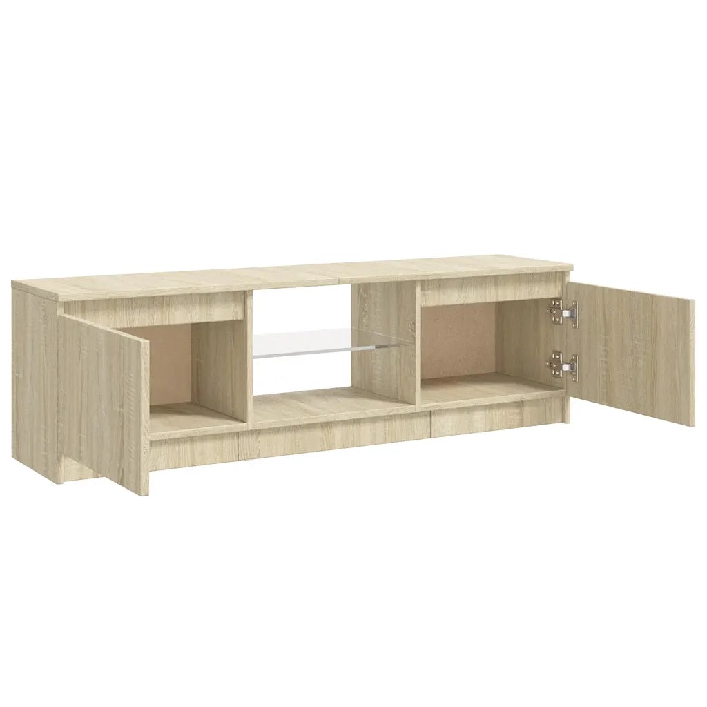 Mobile Porta TV con Luci LED Rovere Sonoma 120x30x35,5 cm cod mxl 13316