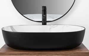 Lavabo Da Appoggio In Ceramica Rea Cleo Black Aiax Matt