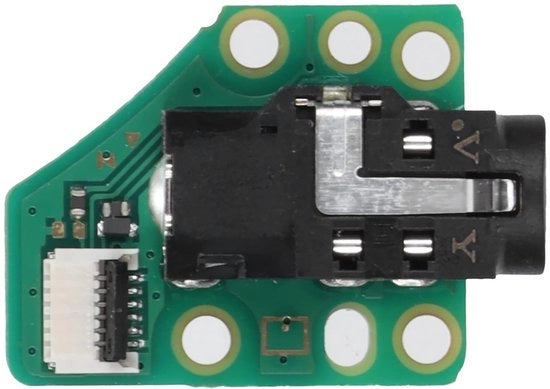 Jack Audio di Ricambio - 3,5 mm Connettore Audio - Compatibile per Lite HDH-001/HDH-HPMJ - Interruttore - Materiale PCB - Nero/Blu - Jack di Cuffia
