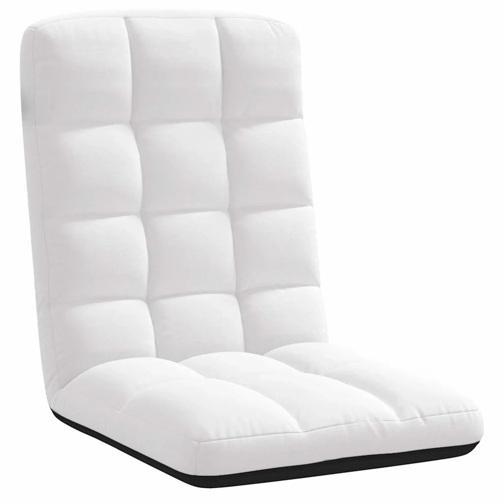vidaXL Sedia da Terra Pieghevole Bianco 71x51x62 cm in Tessuto