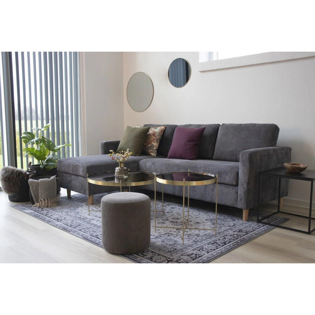Specchio tondo da parete Jersey in acciaio color ottone o60 cm