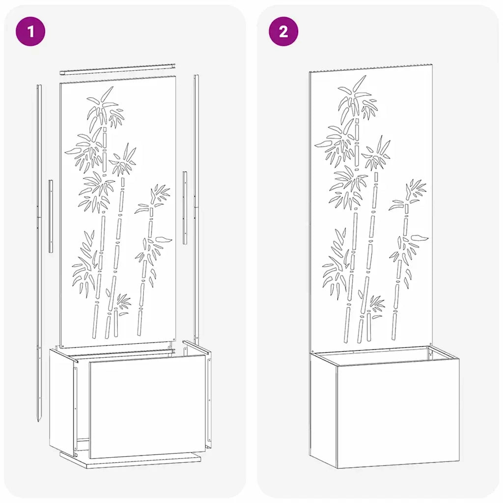 Schermo per privacy in giardino Floreale Bianco 50 x 150 cm CFW2740510