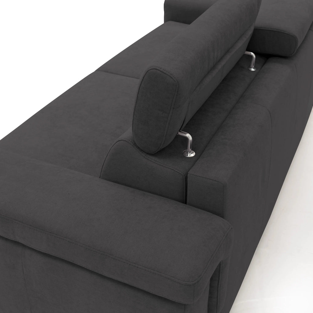 Giunone Divano letto mat. H18 220 cm (mat. 140x197 cm) nero