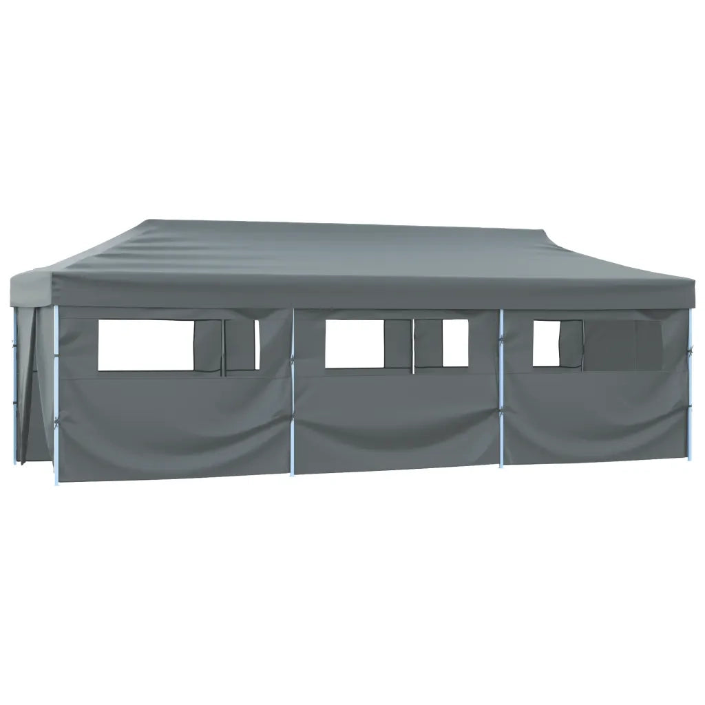 Tenda Pieghevole Pop-Up con 8 Pareti Laterali 3x9 m Antracite cod mxl 63760
