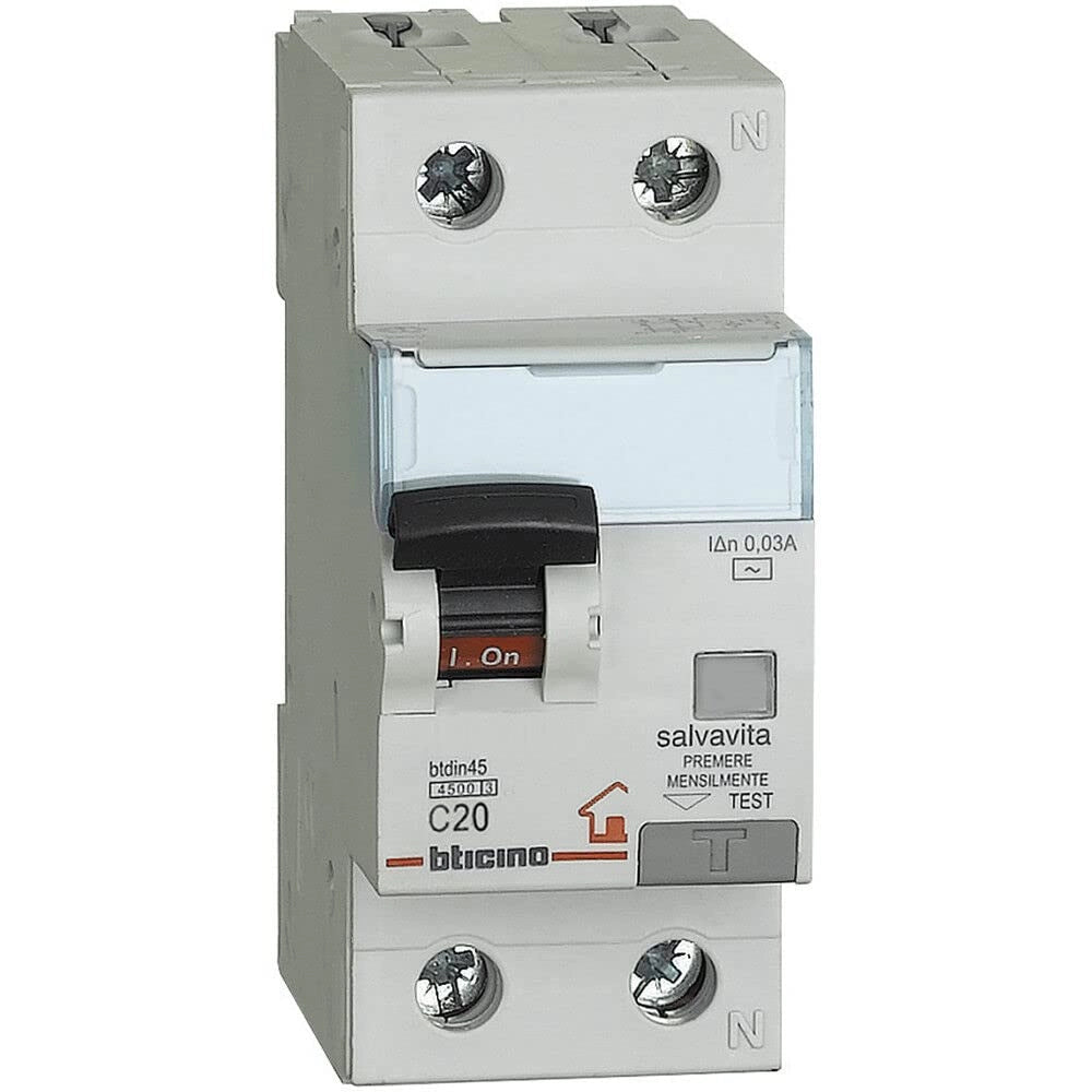 Interruttore Magnetotermico Differenziale Bticino 1P con N Corrente 20A
