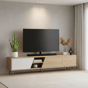 Male, Mobile Porta tv un Ripiano, 180x36x48h cm Marrone Quercia