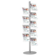 Porta depliant 9 ripiani inclinabili - Ripiani in Plexi