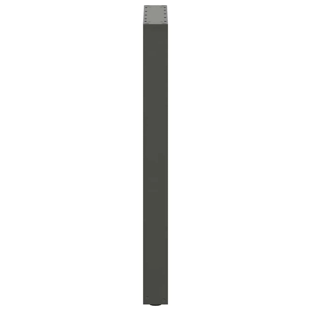 Set di 2 gambe per tavolo da bar a forma di U 50 x 90 cm con piedini regolabili design moderno in acciaio antracite 02_0057462