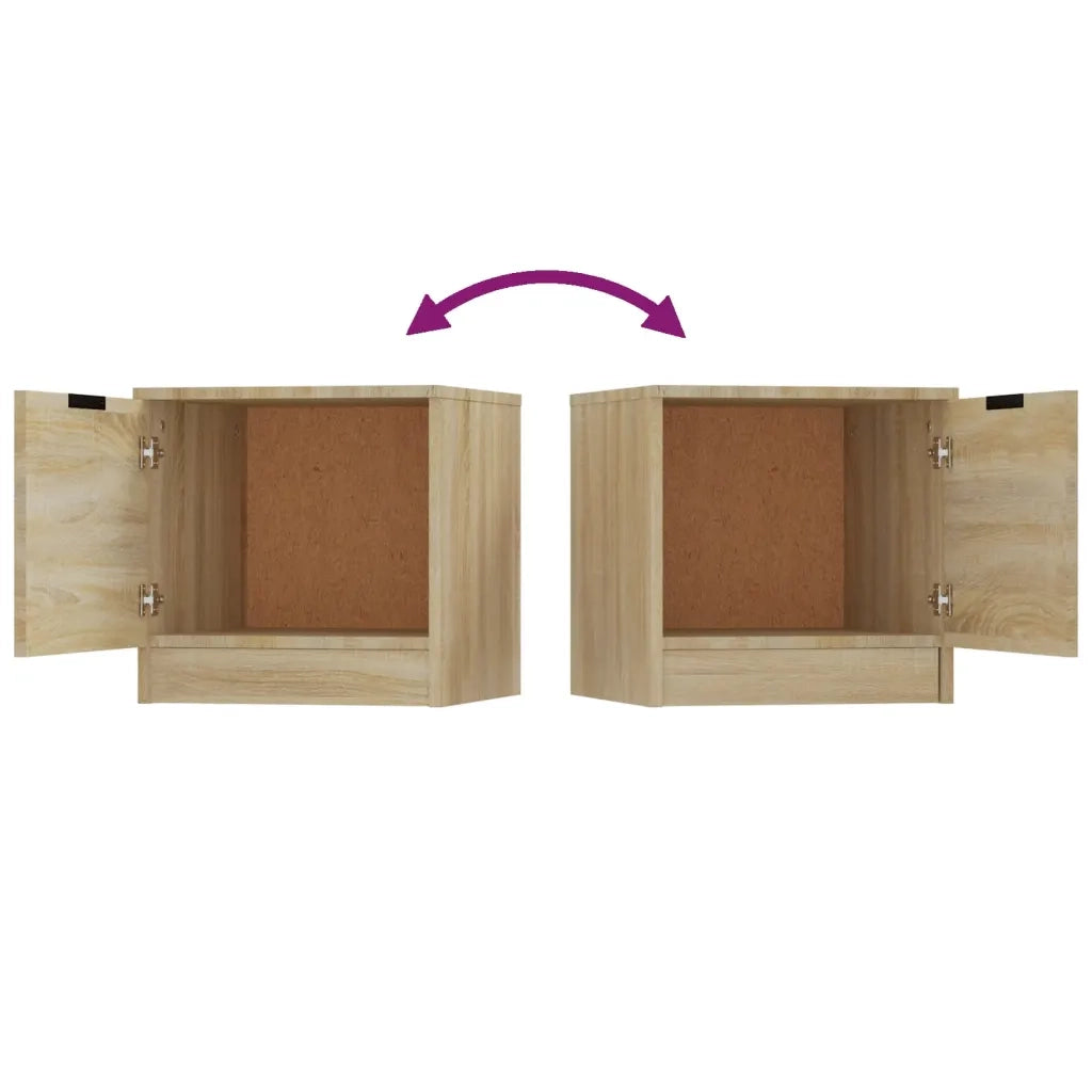Comodini 2 pz-Set di 2 Tavolino da notte Rovere Sonoma 40x39x40 cm