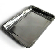 Trade Shop - Vassoio Guantiera In Acciaio Inox Rettangolare Portata Cucina Misure 36x27x4,8cm -