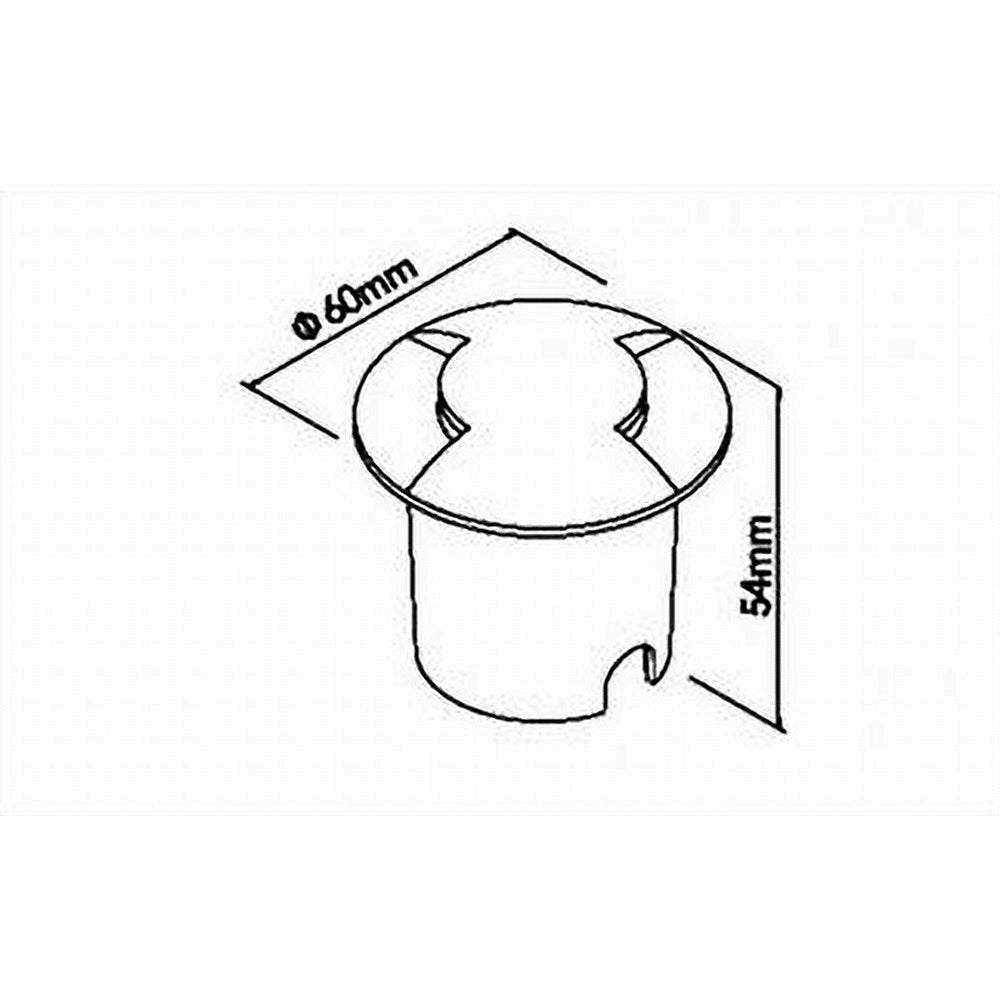 Trade Shop - Faretto Calpestabile Led 1w 2 Fasci Luce Lampada Segnapassi Per Esterno Ip67 322 -