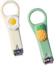 Mini set di forbici per unghie per bambini | Acciaio inossidabile | Design di sicurezza | Ragazzi, ragazze | Stile dinosauro | Set da 2 | Cura delle unghie