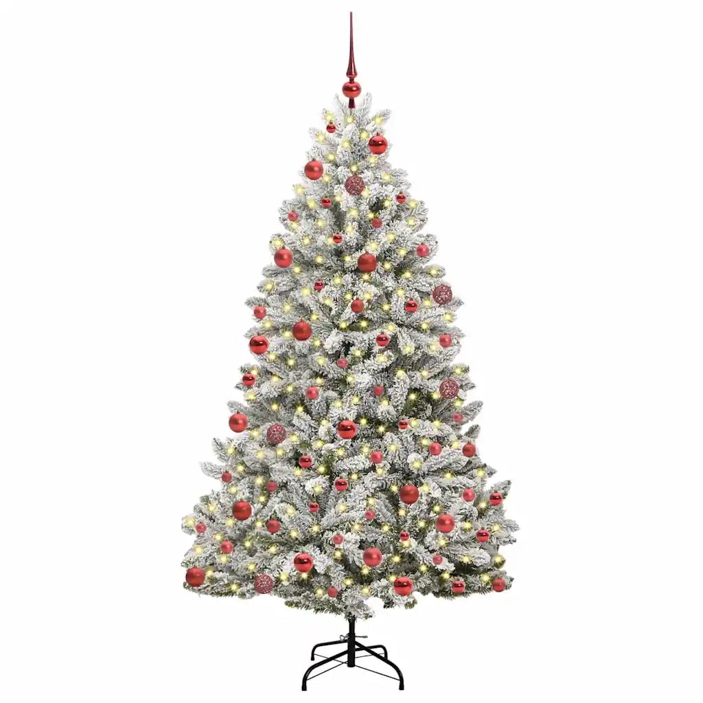 Albero di Natale artificiale con 300 LED Verde e Bianco 180 cm