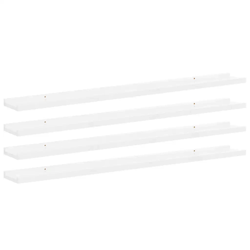 Mensole da Parete 4 pz Bianco Lucido 100x9x3 cm cod mxl 52031