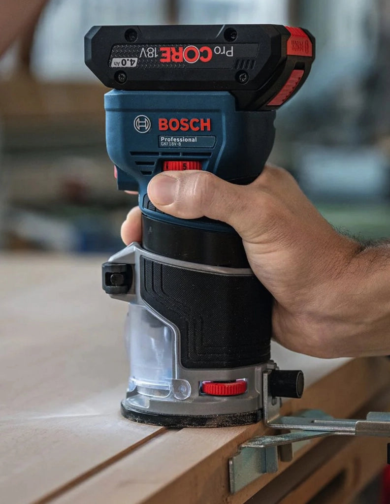 Rifilatore BOSCH GKF 18V-8 (Solo corpo + L-Boxx 238 + con accessorio sistema di binari di guida)