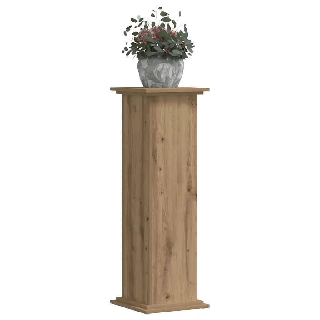 Supporto per Piante Rovere Artigianale 33x33x100 cm Truciolato 852986