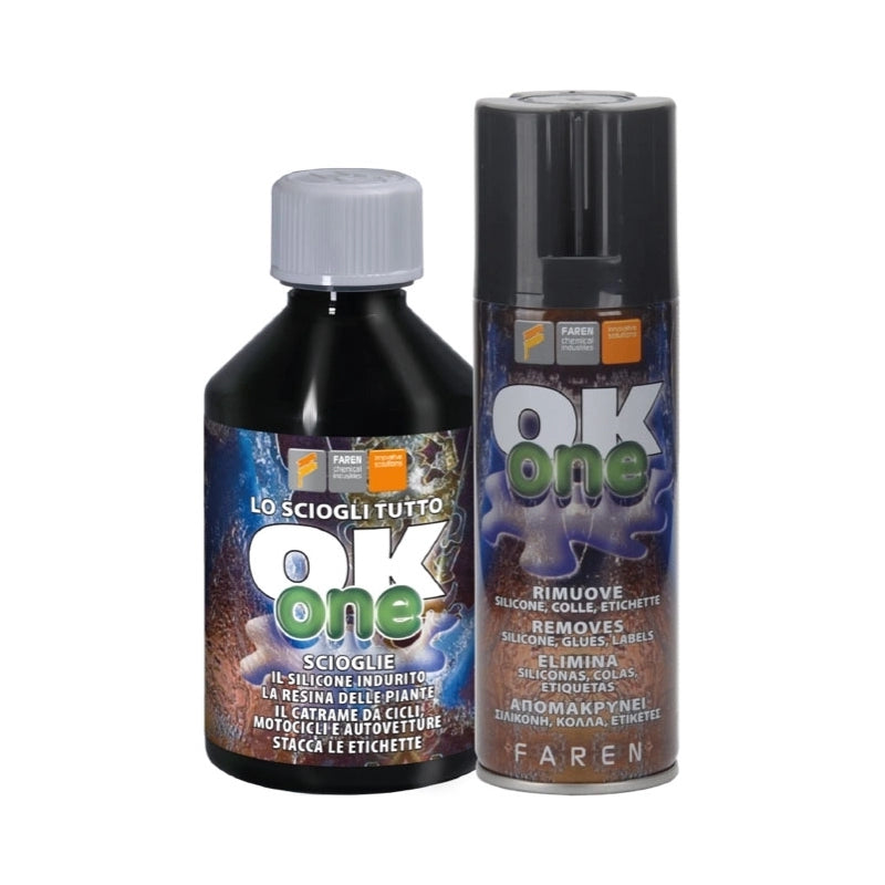 Faren OK ONE Solvente Sciogli Tutto Rimuovi Silicone, Colla e Resina Spray 200 ml