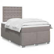 Giroletto a Molle con Materasso Tortora 120x190 cm in Tessuto 3290445