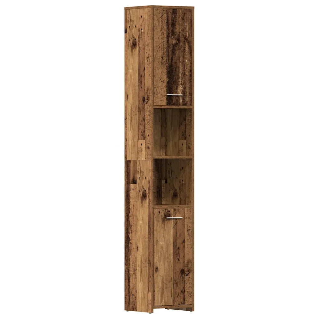 vidaXL Mobile da Bagno Legno Antico 30x30x183,5 cm in Legno tecnico