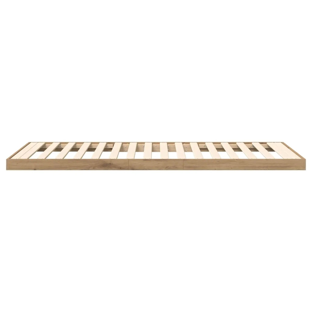 Struttura letto a terra Rovere artigianale 75 x 190 cm
