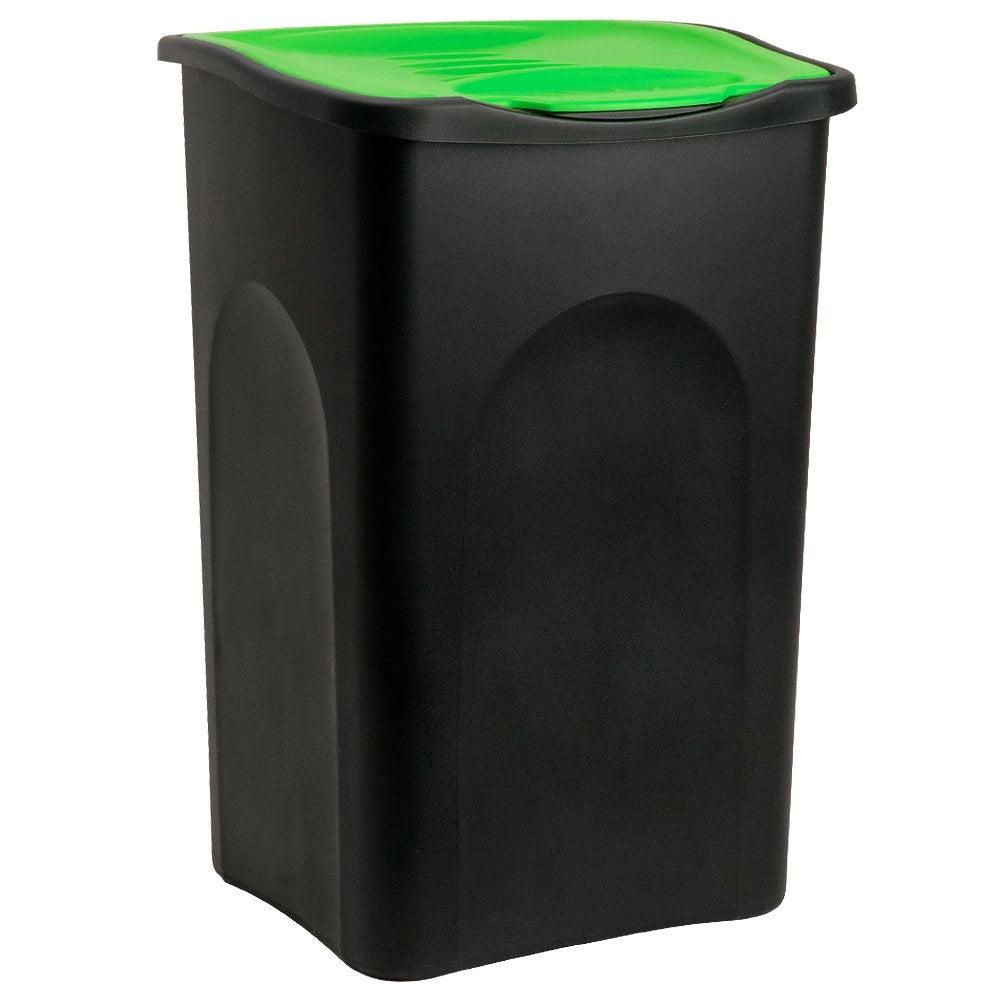Stefanplast Pattumiera 50L mit con Coperchio Bidone Rifiuti in Plastica Raccolta Differenziata